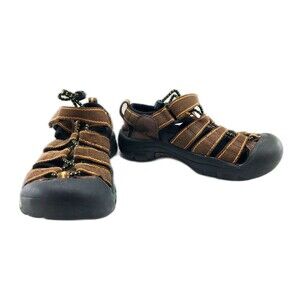 Keen Brown Waterproof Closed Toe Hook Loop Sport Sandals - Youth Kids Size 13